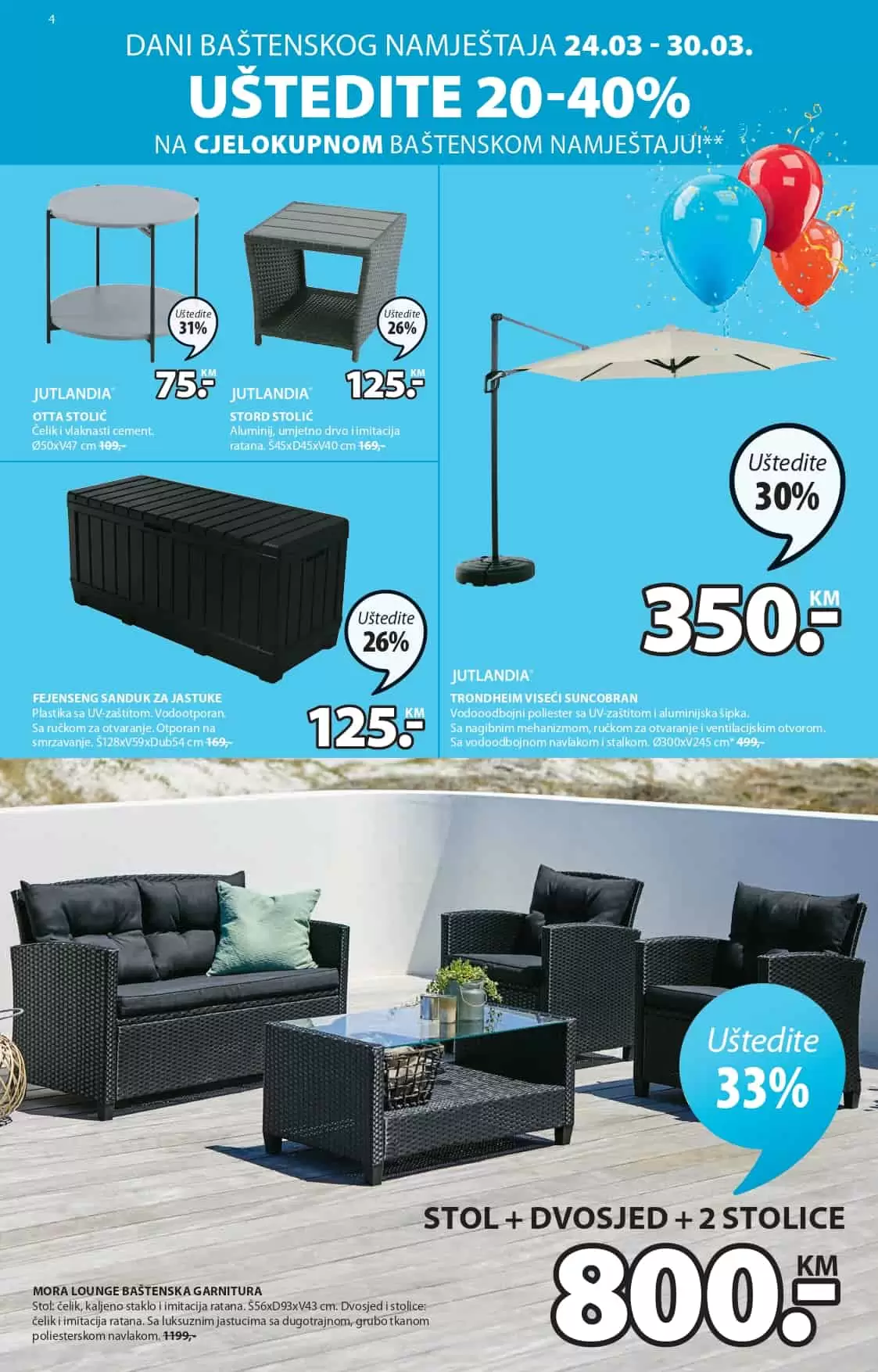 Jysk slavi 43 rodjendan i tom prilikom nas daruje sa nevjerovatnih 65% popusta! Iskoristite ovu neodoljivu ponudu i kupujte po sniženim cijenama! U nastavku pogledajte JYSK katalog 24.03-06.04.2022. godine!