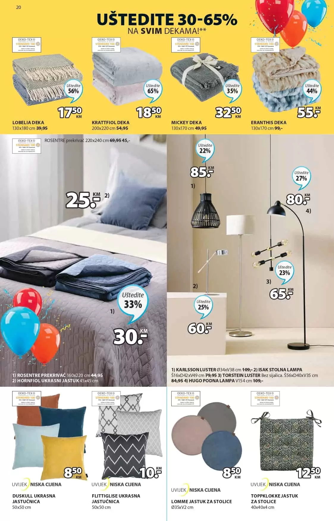 Jysk slavi 43 rodjendan i tom prilikom nas daruje sa nevjerovatnih 65% popusta! Iskoristite ovu neodoljivu ponudu i kupujte po sniženim cijenama! U nastavku pogledajte JYSK katalog 24.03-06.04.2022. godine!