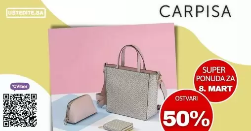Dan žena u Carpisa prodavnicama donosi nam velike popuste! Samo u periodu 05-08.03.2022. godine u Carpisa prodavnicama očekuje vas sniženje do čak 50% na odabrani asortiman.