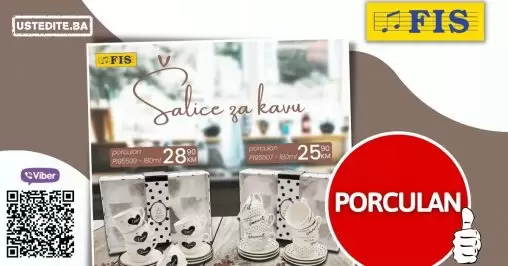 Možete li zamisliti jutro bez kafe? Možete li zamisliti druženje bez kafe? Naravno da ne! Kafa je neizostavan dio svakog dana! Obradujte sebe i svoje voljene novim šalicama za kafu! Fis nam donosi super cijene porculanskh šalica za kafu!