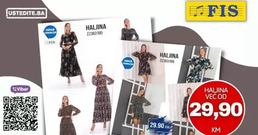 Fis nova kolekcija odjeće donosi nam super ponudu ženskih hlača, ženskih bluza i ženskih haljna. Lagane proljetne cvijetne haljinice uklopit će se u sve outfit-e!