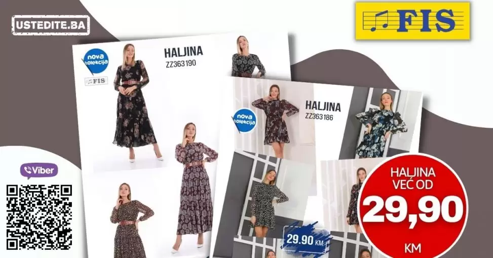 Fis nova kolekcija odjeće donosi nam super ponudu ženskih hlača, ženskih bluza i ženskih haljna. Lagane proljetne cvijetne haljinice uklopit će se u sve outfit-e!