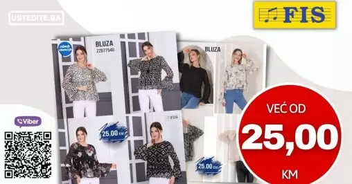 fis nam donosi super cijene zenskih bluza. Kupite ih za već od 25 KM!