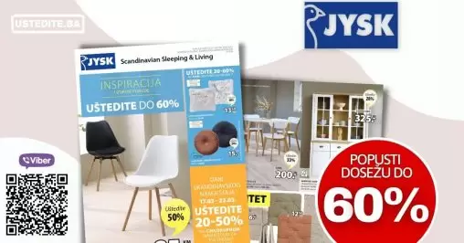 U novom Jysk akcijskom katalogu pronadjiite izvrsne ponude za vaš dom! Popusti dosežu i do 60%! Jysk Katalog 17-30.03.2022. godine!