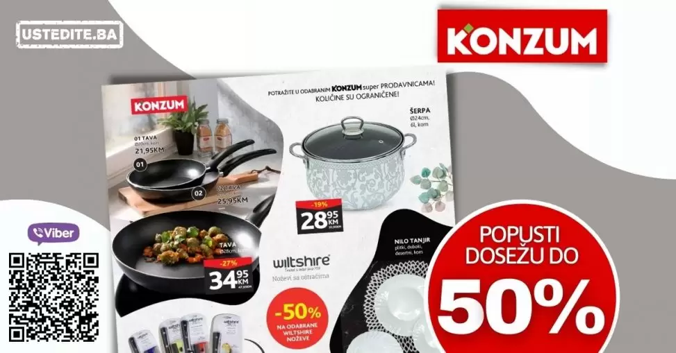 Konzum akcija POPUSTI i do 50% do 27.03.2022. godine!