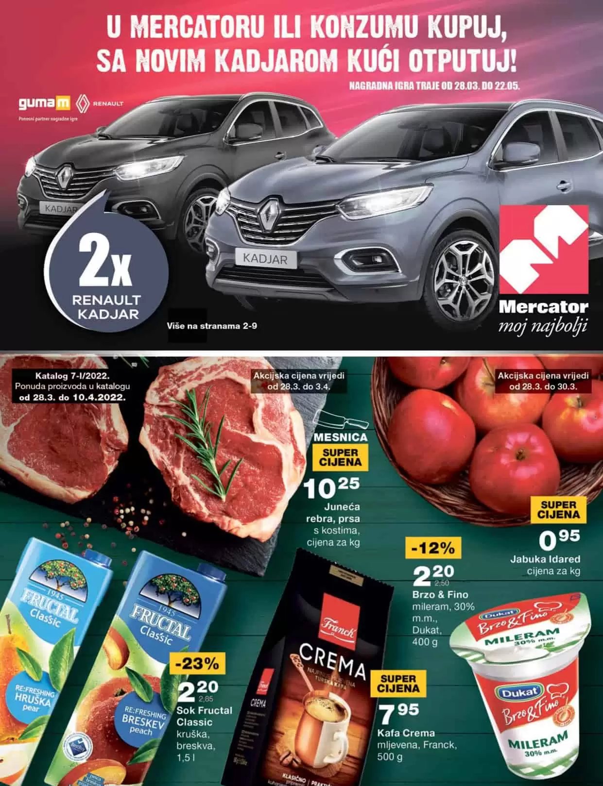 Mercator katalog donosi nam sjajne akcijske cijene na prehrani, kucnoj hemiji, proizvodima za njegu higijenu. Uštedite vrijeme, uštedite svoj novac, iskoristite Mercator super akciju! 