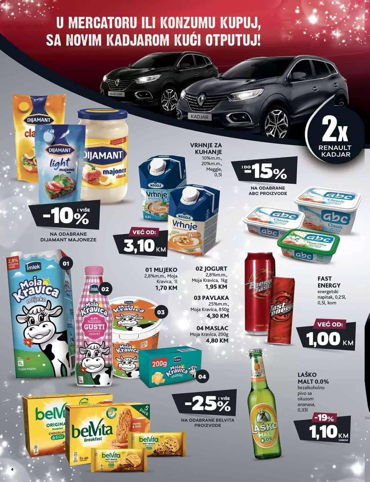 Mercator katalog donosi nam sjajne akcijske cijene na prehrani, kucnoj hemiji, proizvodima za njegu higijenu. Uštedite vrijeme, uštedite svoj novac, iskoristite Mercator super akciju! 