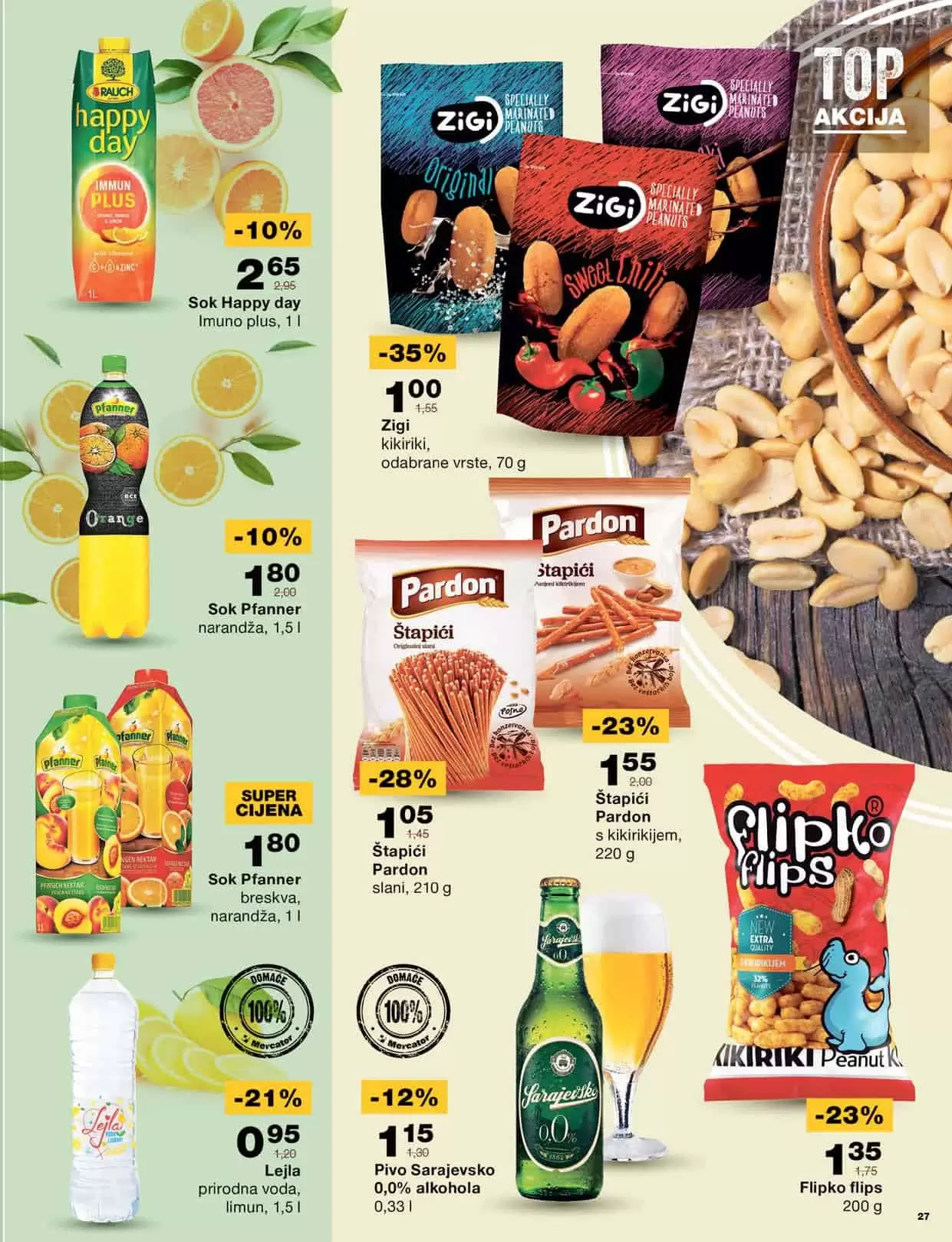 Mercator katalog donosi nam sjajne akcijske cijene na prehrani, kucnoj hemiji, proizvodima za njegu higijenu. Uštedite vrijeme, uštedite svoj novac, iskoristite Mercator super akciju! 