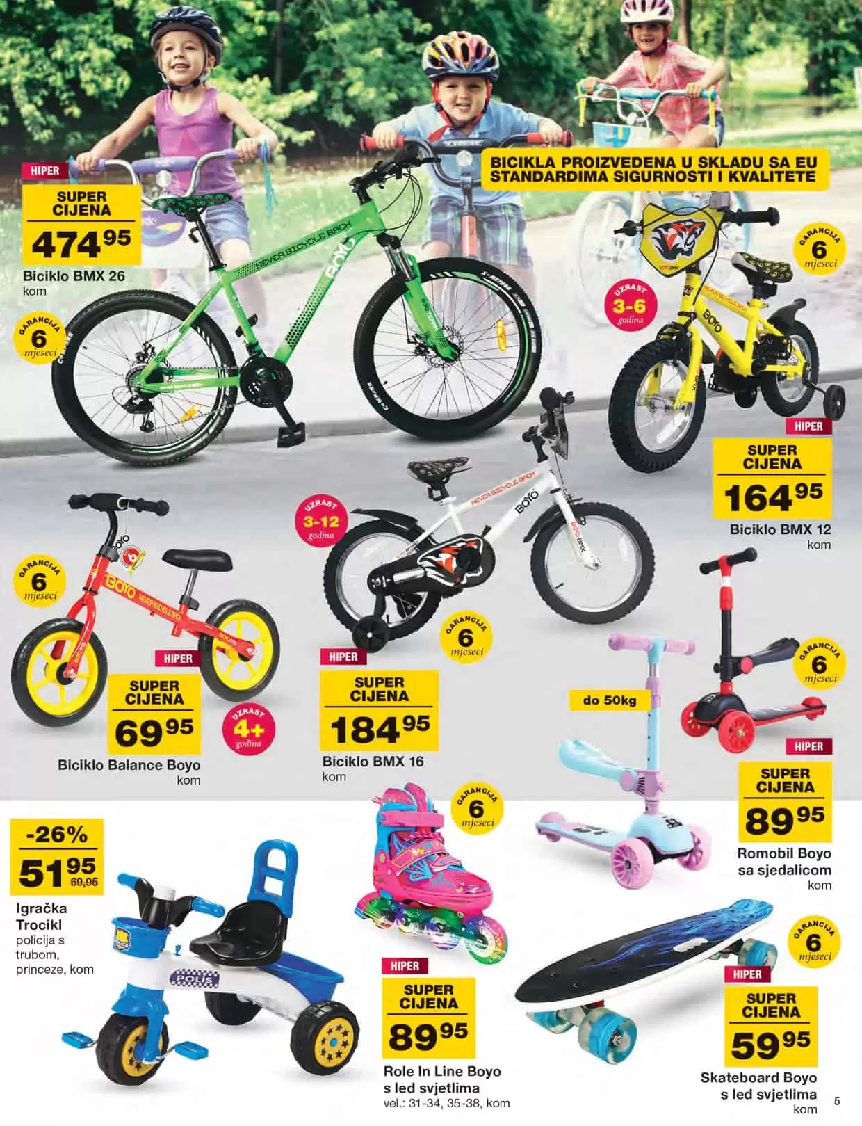 Proljetno čišćenje je počelo. Mercator katalog donosi nam veliki izbor baštenskog namjestaja po super cijenama! U novom Mercator katalogu pronaći ćete u veliki izbor vanjskih igračaka za djecu. Bicikla, role, romobili samo su neki od proizovda koje možete pronaći po super cijenama! Kućni tekstil, mali kućanski aparati ali i bijela tehnika čine ovaj katalog neodoljiivim! Uštede novca su zagarantovane! 