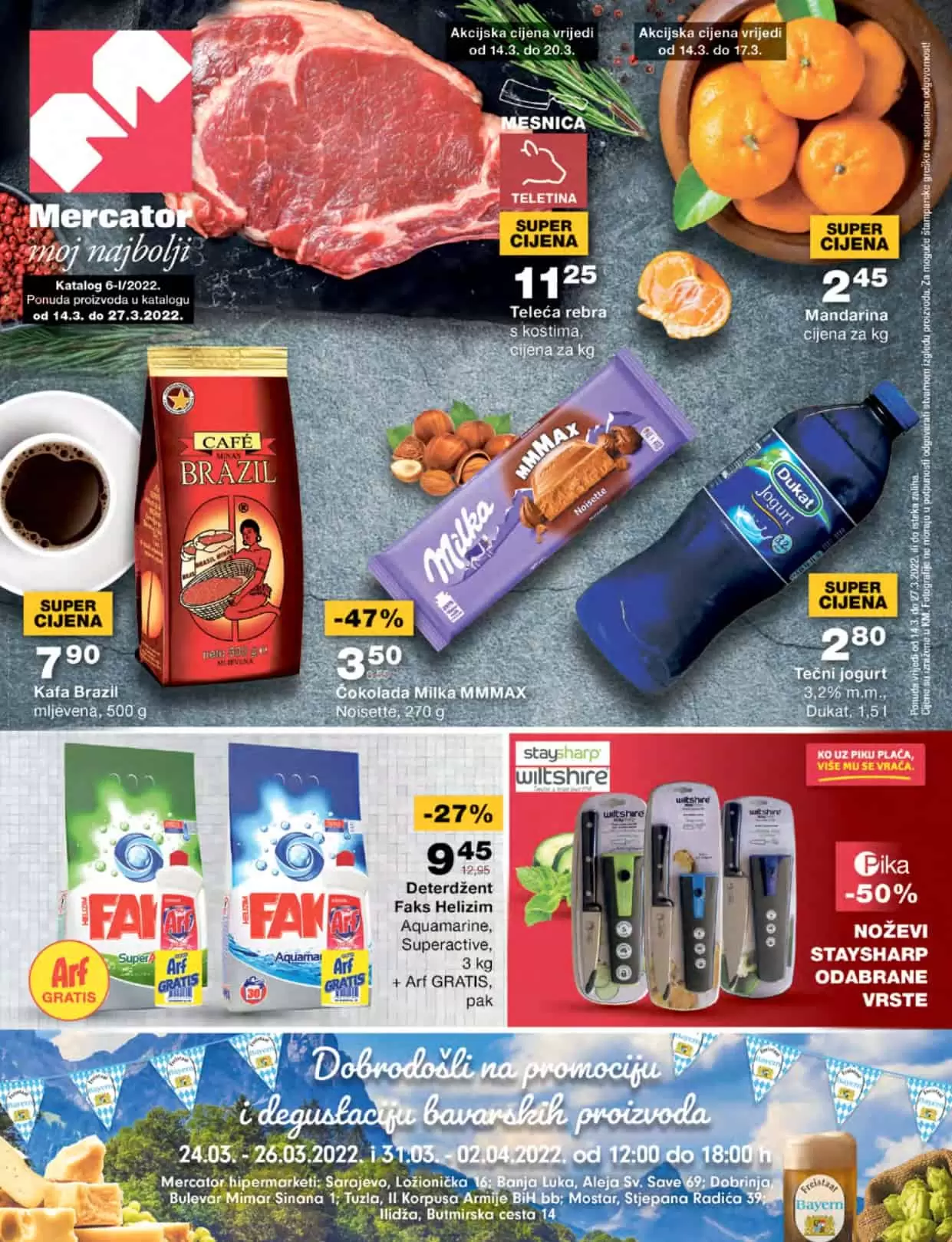Mercator katalog donosi nam sjajne uštede na osnovne prehrambene proizvode, proizvode za njegu lica i tijela, pelene za bebe i još mnogo toga! 