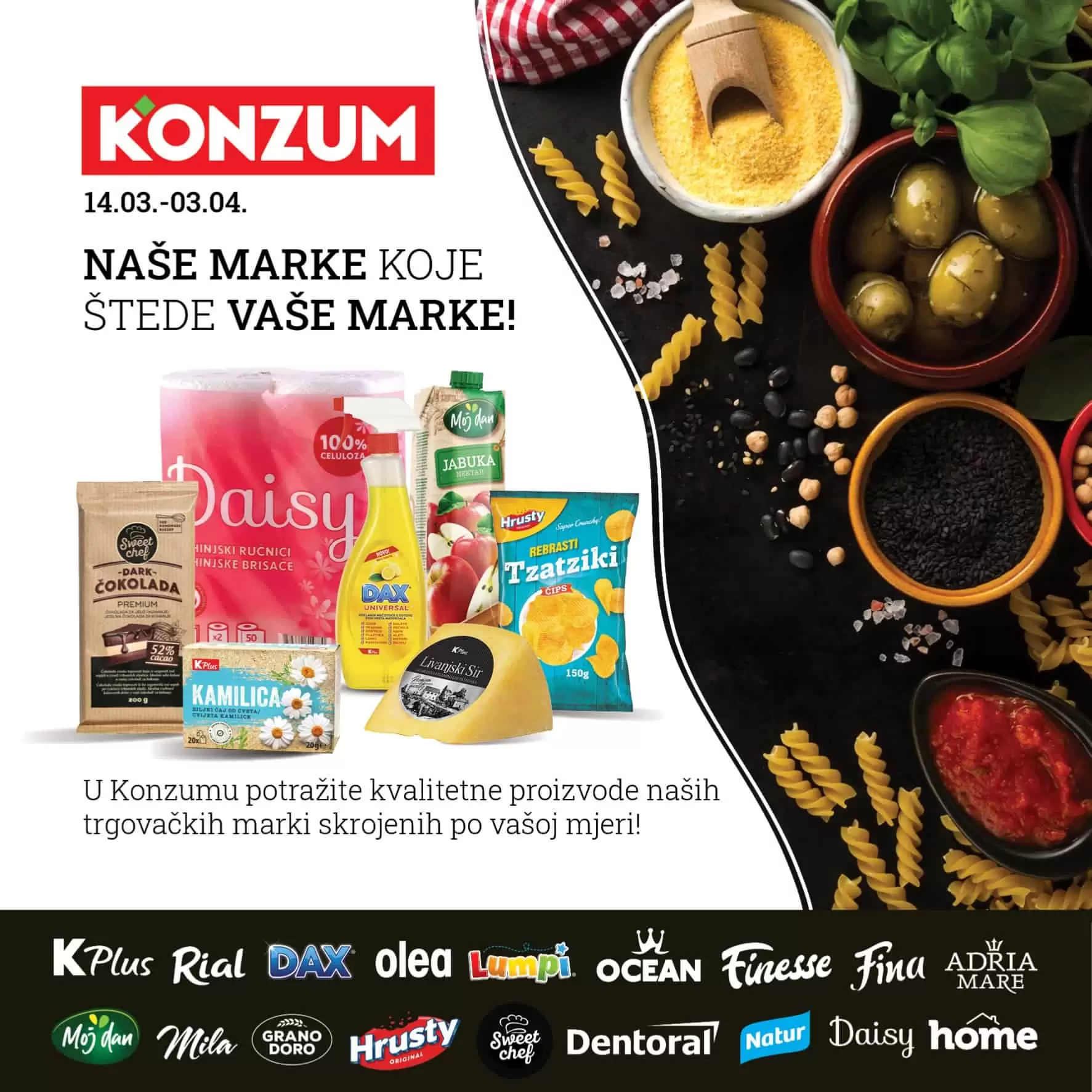 Konzum Katalog 'Naše marke koje štede vaše marke' donosi nam super ponudu. 