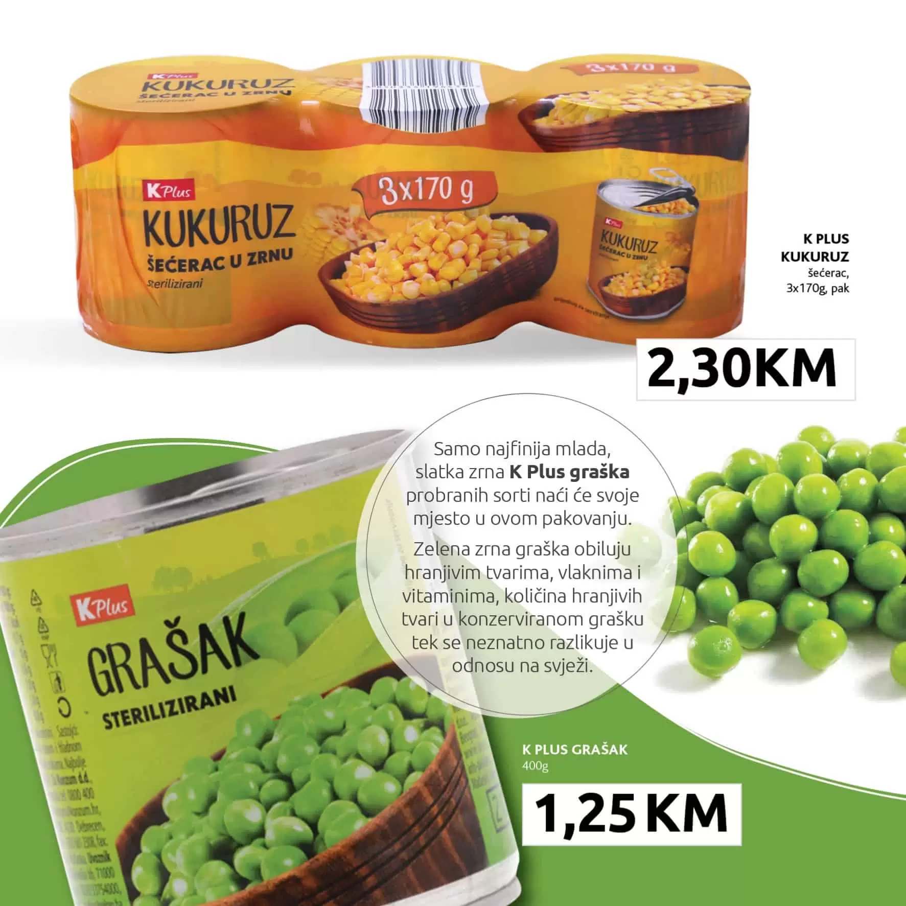Konzum katalog donosi nam K Plus grašaka i kukuruz po akcjskim cijenama!