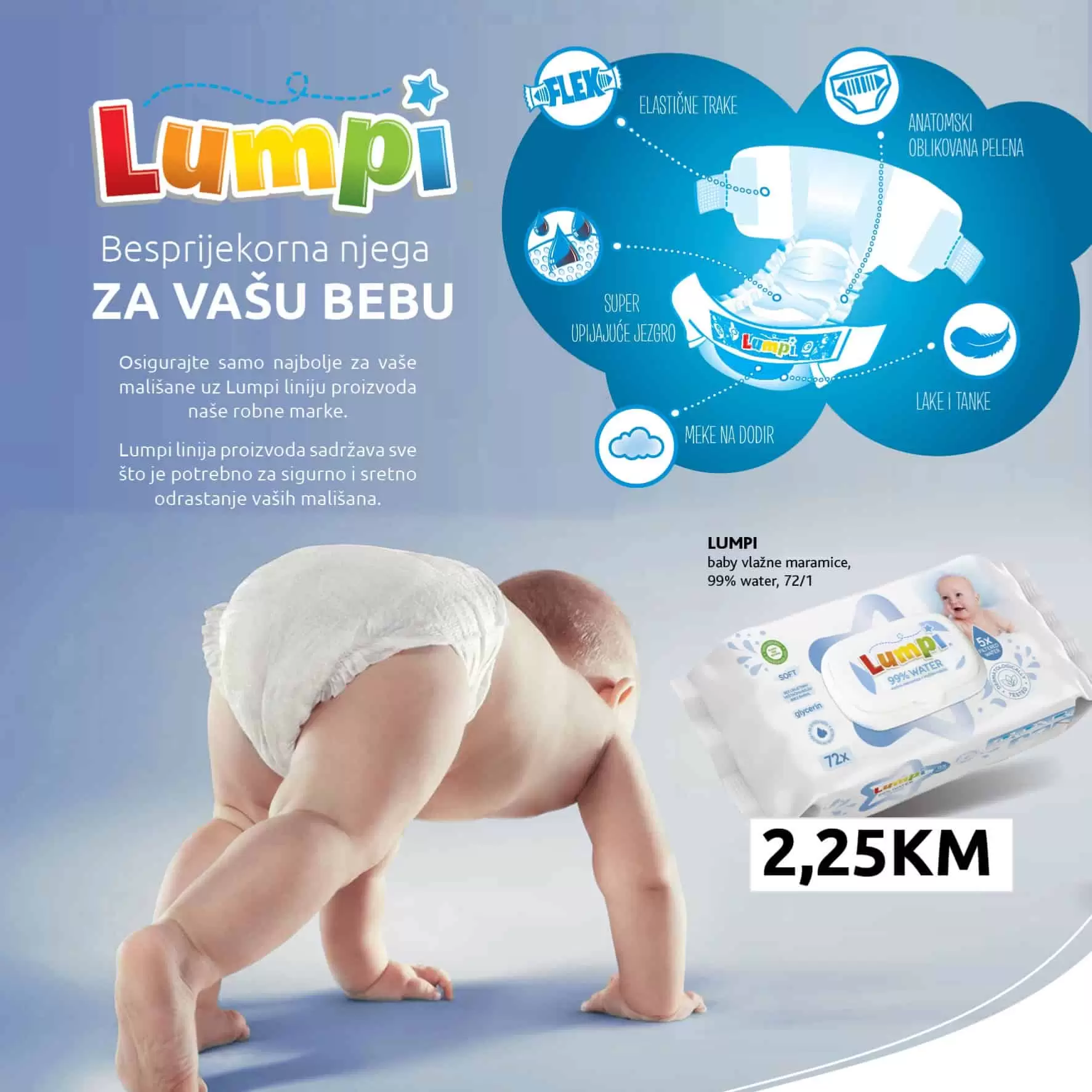 Konzum katalog donosi nam Lumpi vlazne maramice po cijeni od 2,25 KM
