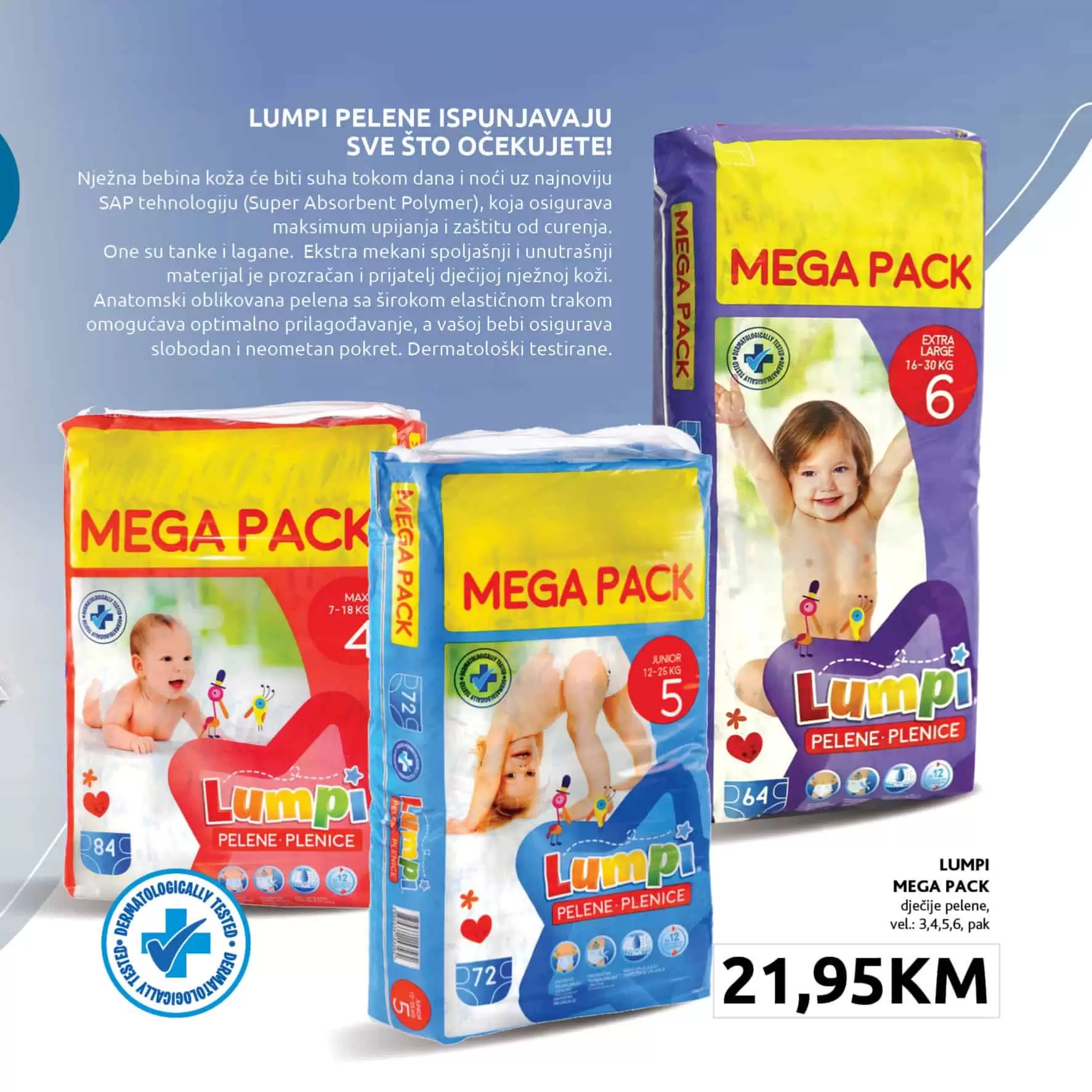 Konzum katalog donosi nam Lumpi pelene po cijeni od 21,95 KM!