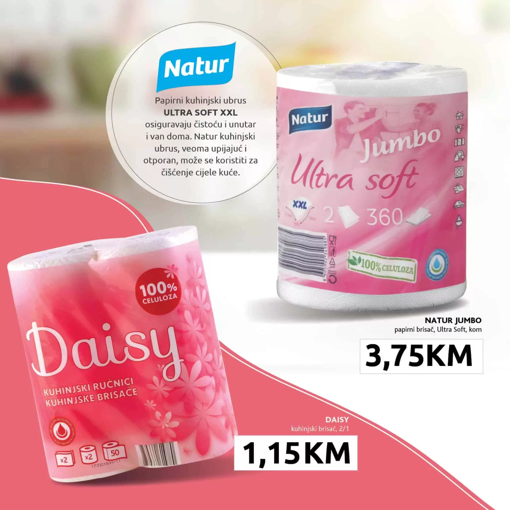 Konzum katalog donosi nam Daisy ubruse po cijeni od 1,15 KM