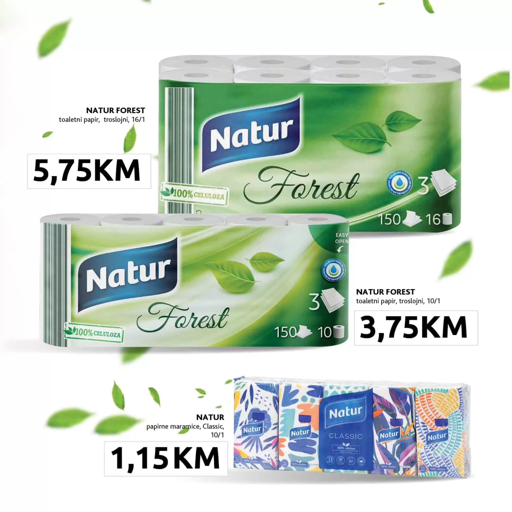 Konzum katalog donosi nam Natur maramce po cijeni od 1,15 KM!