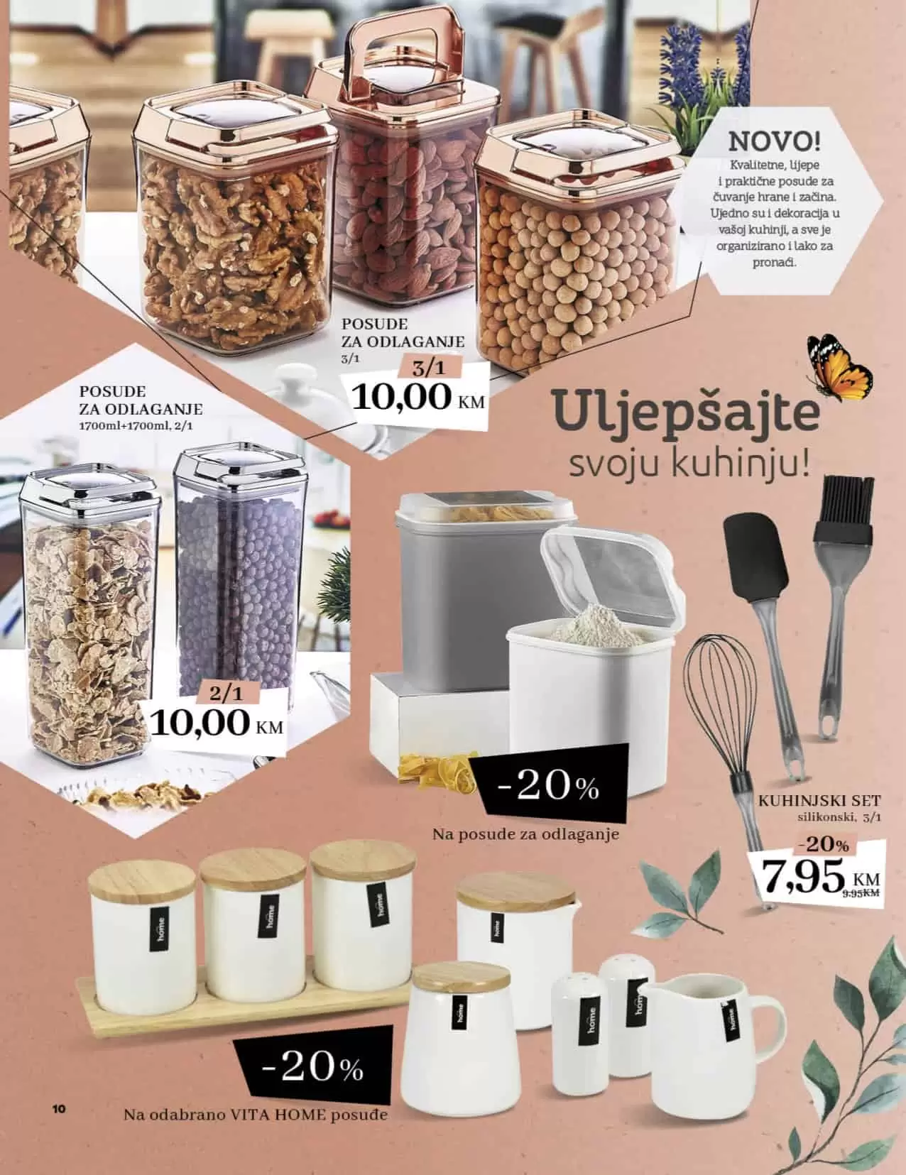 Konzum katalog Proljeće 10.03-.03.04.2022. godine. Nove posude za odlaganje oduševt će vas. Uljepšajte i organizujte svoju kuhinju.