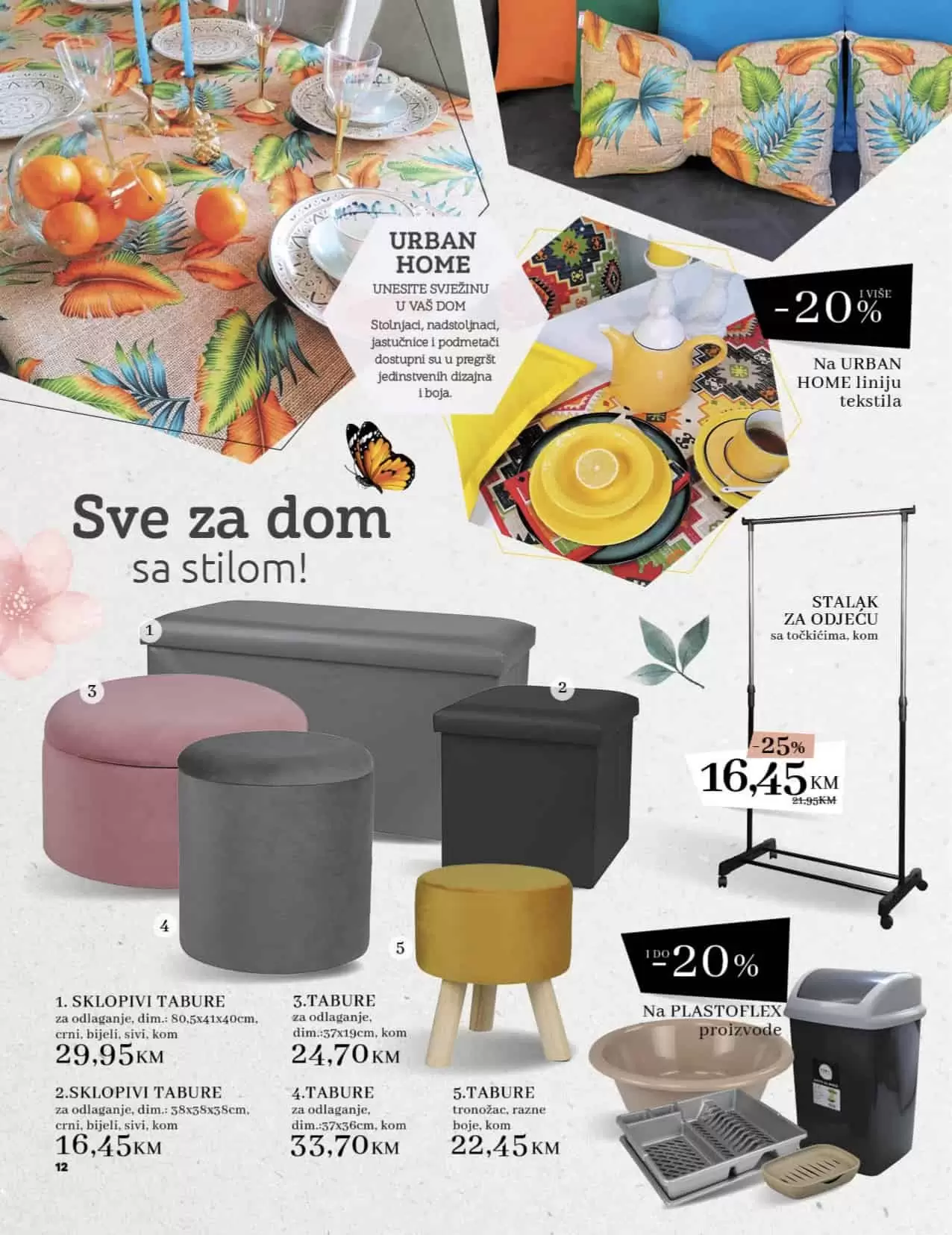 Konzum katalog Proljeće 10.03-.03.04.2022. godine. Taburei veliki, mali u raznim bojama čekaju vas u Konzum katalogu.