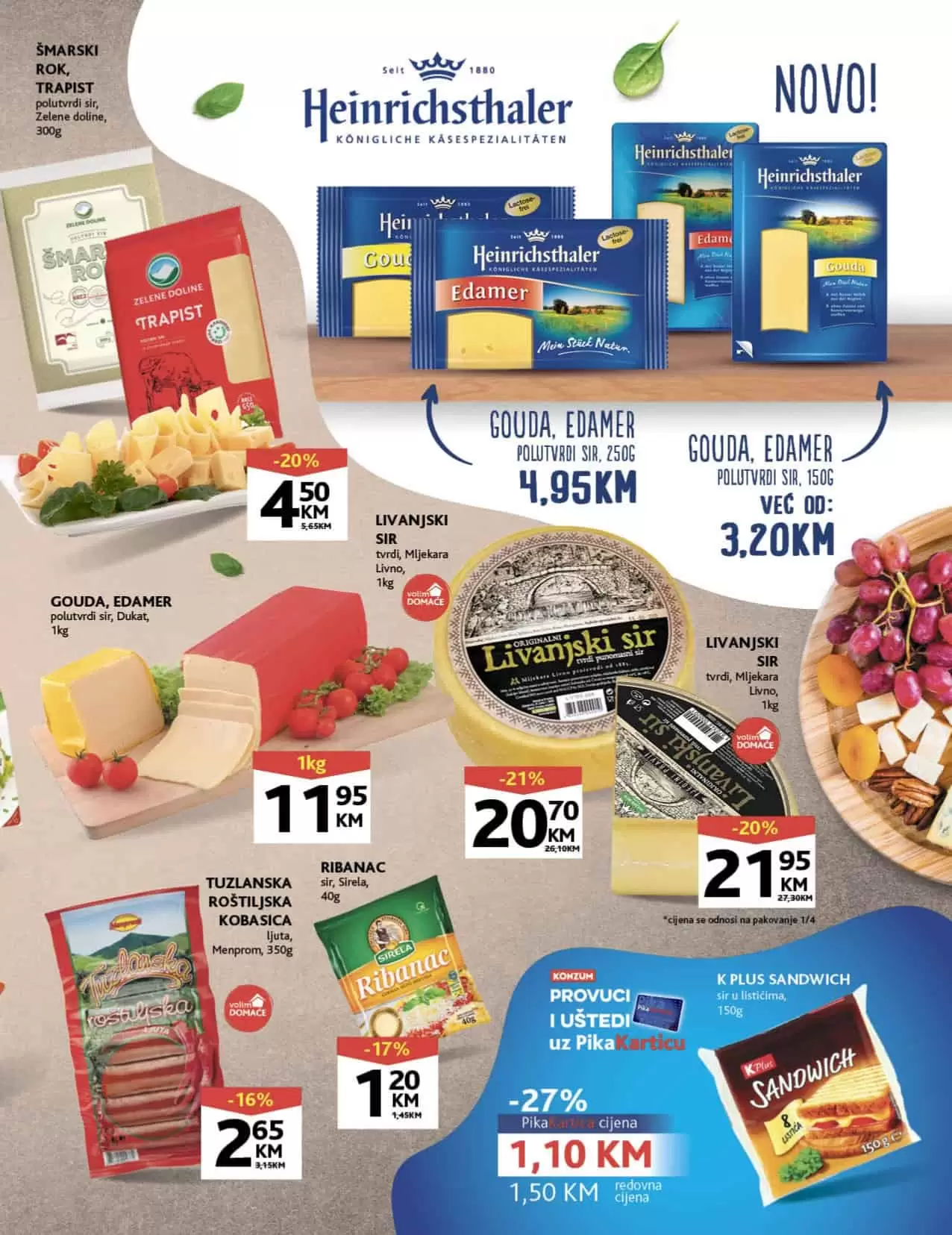 Konzum katalog donosi nam akcijske cijene! Ova super ponuda traje u periodu 14.03-21.03.2022. godine. Uštedite novac, kupujte po akcijskim sniženim cijenama!