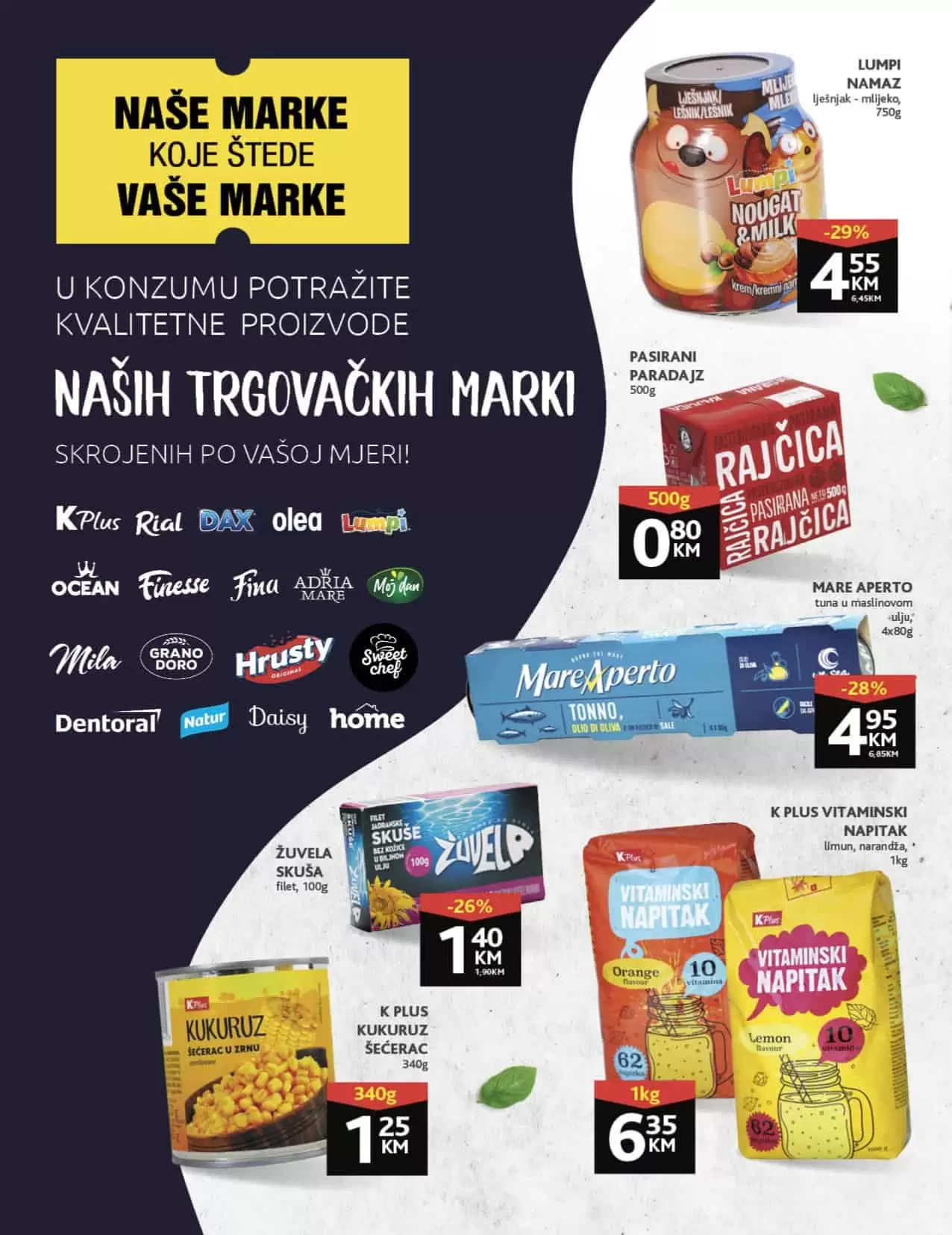Konzum katalog donosi nam akcijske cijene! Ova super ponuda traje u periodu 14.03-21.03.2022. godine. Uštedite novac, kupujte po akcijskim sniženim cijenama!