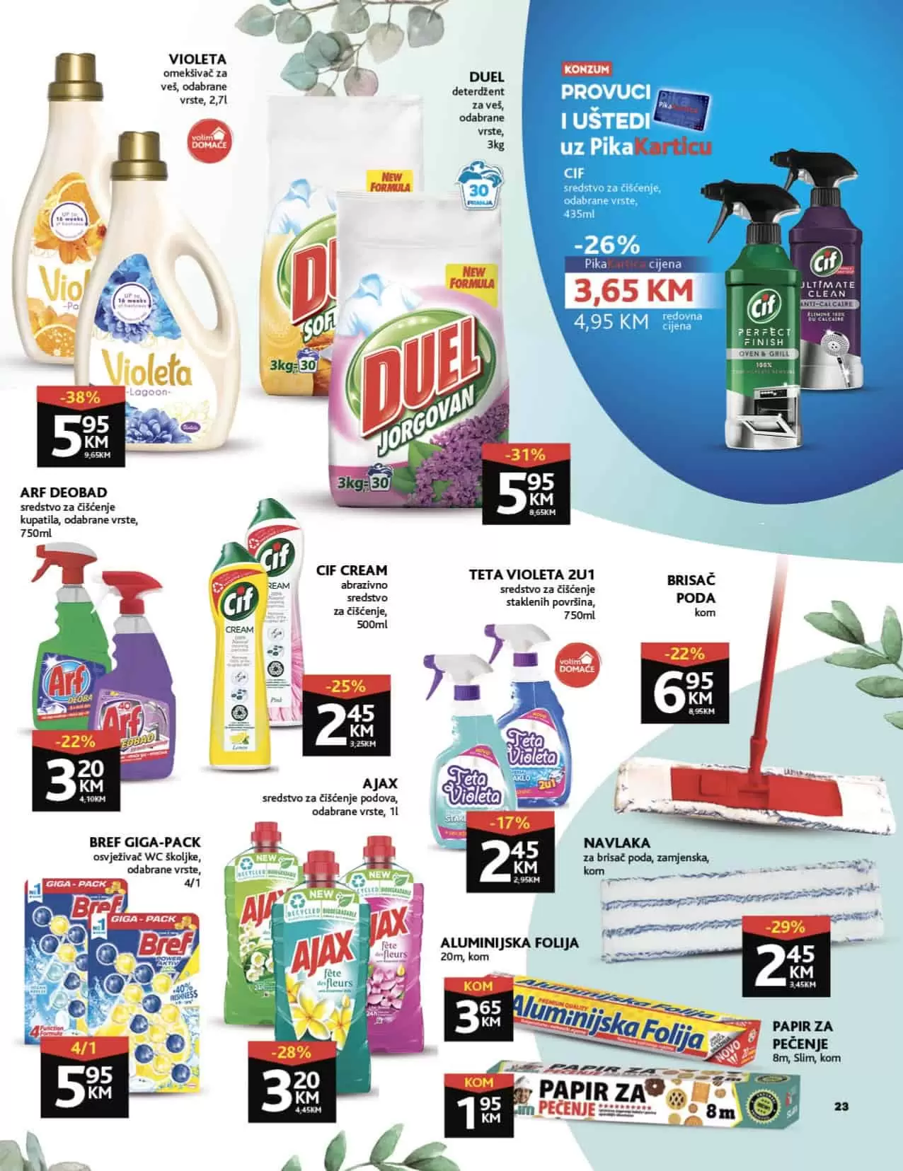Konzum katalog donosi nam akcijske cijene! Ova super ponuda traje u periodu 14.03-21.03.2022. godine. Uštedite novac, kupujte po akcijskim sniženim cijenama!