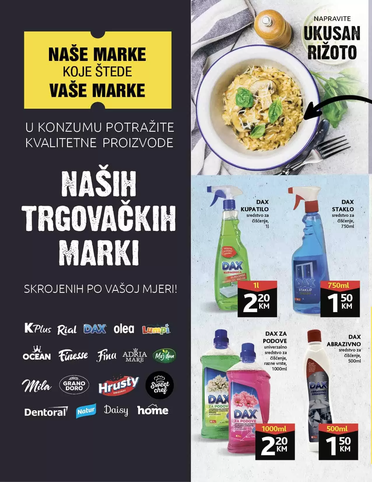 Velika nagradna igra Konzuma i Mercatora. U Mercaoru i Konzumu kupuj sa novim Kadjarom kući otputuj. Novi Konzum katalog donosi vam akcijske cjene prehrane, kucne hemije i opreme, prozivoda za njegu lica i tijela. Velik izbor kozmetike za bebe i pelena za bebe po snženim cijenama ceka na vas. 