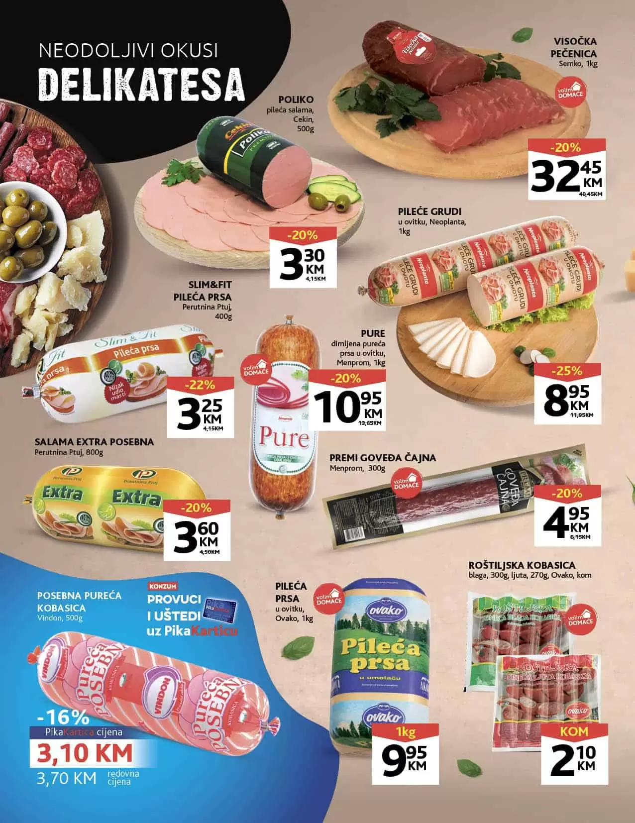 Velika nagradna igra Konzuma i Mercatora. U Mercaoru i Konzumu kupuj sa novim Kadjarom kući otputuj. Novi Konzum katalog donosi vam akcijske cjene prehrane, kucne hemije i opreme, prozivoda za njegu lica i tijela. Velik izbor kozmetike za bebe i pelena za bebe po snženim cijenama ceka na vas. 