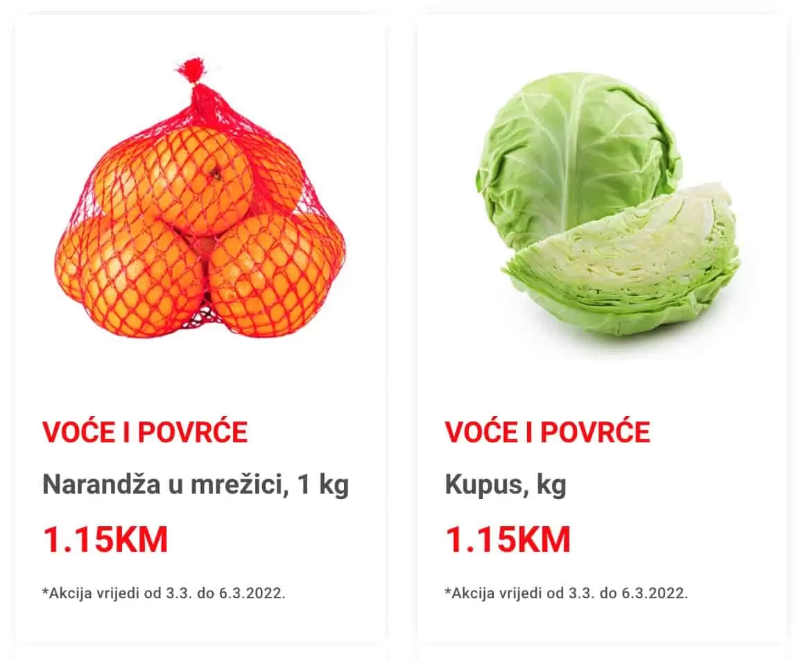 Bingo akcija voce i povrce! U periodu od 07-09.03. u Bingo trgovinama potražite kivi po cijeni od 2,00 KM i salatu putericu po fantastičnoj cijeni od 1,00 KM.