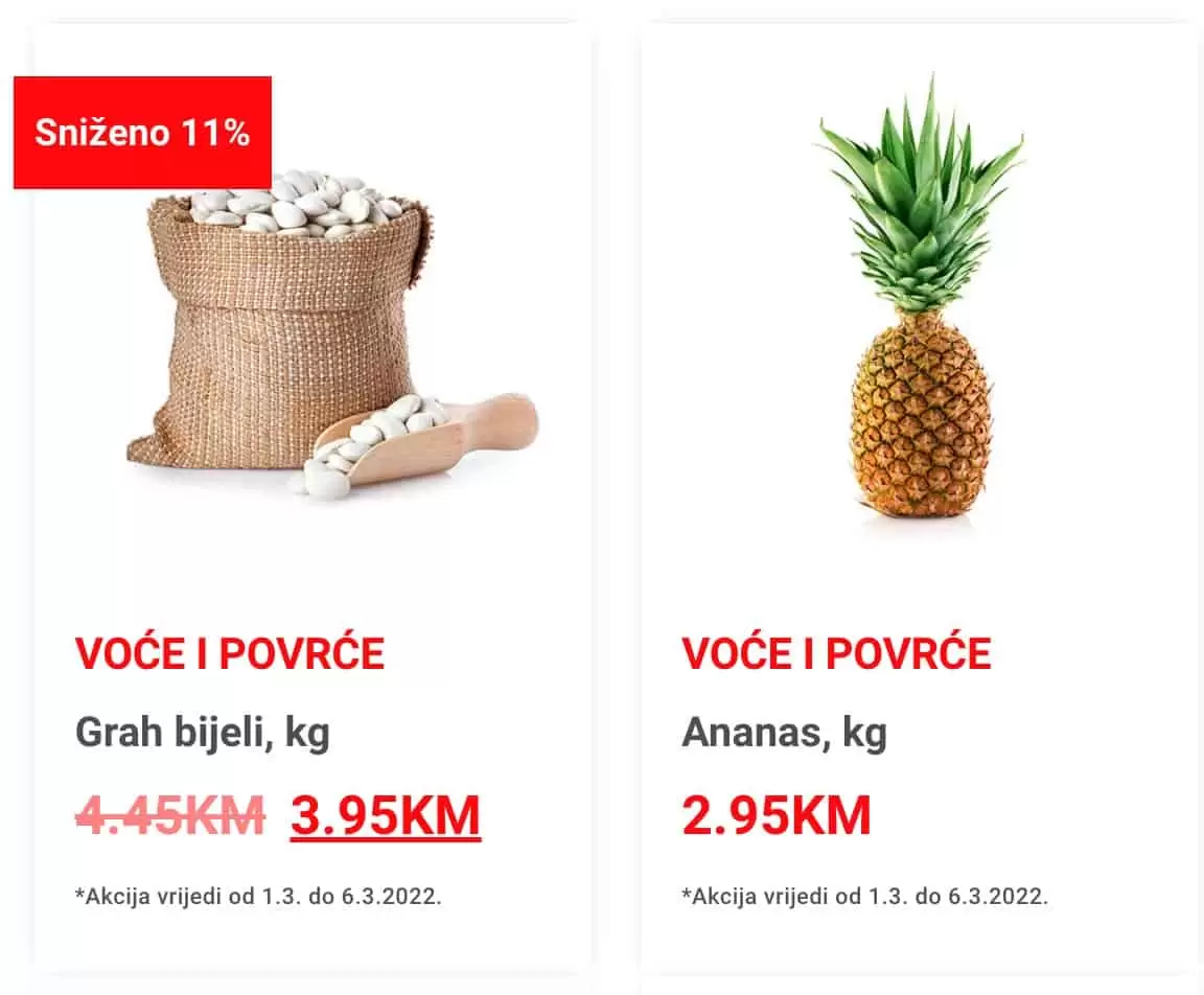 Bingo akcija voce i povrce! U periodu od 07-09.03. u Bingo trgovinama potražite kivi po cijeni od 2,00 KM i salatu putericu po fantastičnoj cijeni od 1,00 KM.