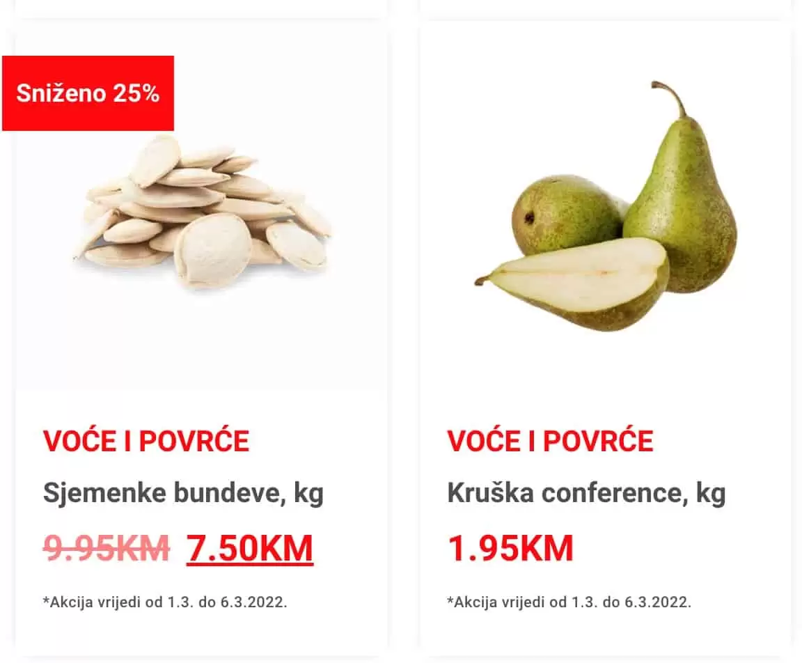Bingo akcija voce i povrce! U periodu od 07-09.03. u Bingo trgovinama potražite kivi po cijeni od 2,00 KM i salatu putericu po fantastičnoj cijeni od 1,00 KM.