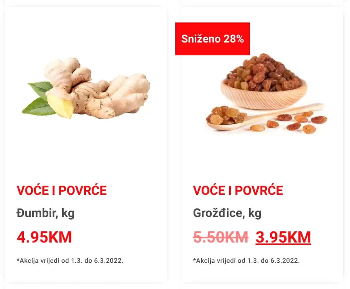 Bingo akcija voce i povrce! U periodu od 07-09.03. u Bingo trgovinama potražite kivi po cijeni od 2,00 KM i salatu putericu po fantastičnoj cijeni od 1,00 KM.