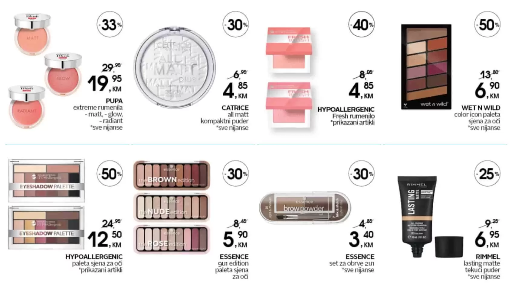 Samo u petak 11.03. u cm cosmetic marketu očekuje vas popust do 50%. Na popustu možete pronaći make up proizvode, parfeme, proizvode za njegu lica i tijela. Očekuje vas i velik izbor čarapa po sniženim cjenama. cm shopping day! 