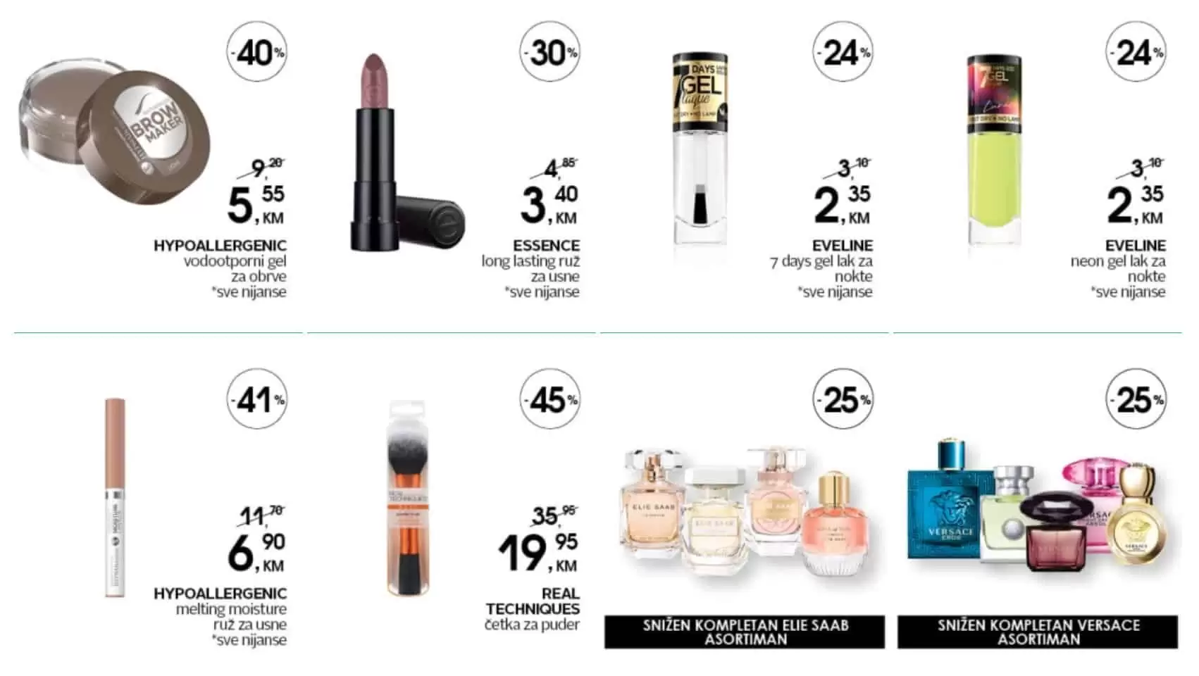 Samo u petak 11.03. u cm cosmetic marketu očekuje vas popust do 50%. Na popustu možete pronaći make up proizvode, parfeme, proizvode za njegu lica i tijela. Očekuje vas i velik izbor čarapa po sniženim cjenama. cm shopping day! 