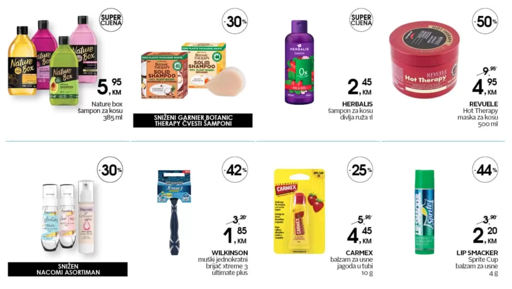 Samo u petak 11.03. u cm cosmetic marketu očekuje vas popust do 50%. Na popustu možete pronaći make up proizvode, parfeme, proizvode za njegu lica i tijela. Očekuje vas i velik izbor čarapa po sniženim cjenama. cm shopping day! 