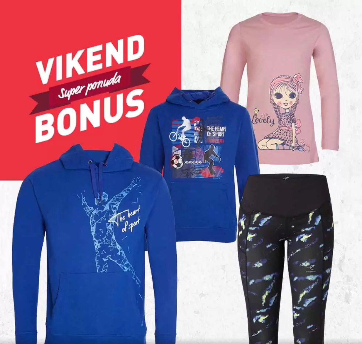 Vikend Bonus u Intersport radnjama donos nam popuste i do 50%! Iskoristite super snizenja na patike/tene, sportsku odjecu, biickla. 
