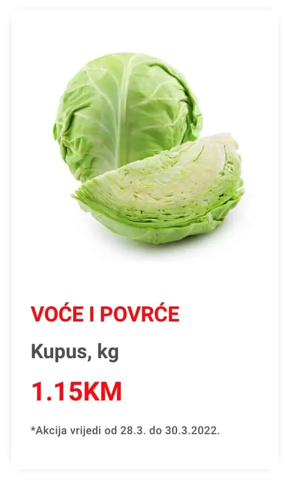 Uvijek svježe voće, povrće i meso! Ovaj ponedjeljak izdvojili smo TOP tri artkala po super cijenama! Bingo svježa ponuda 28-30.02.2022. godine!