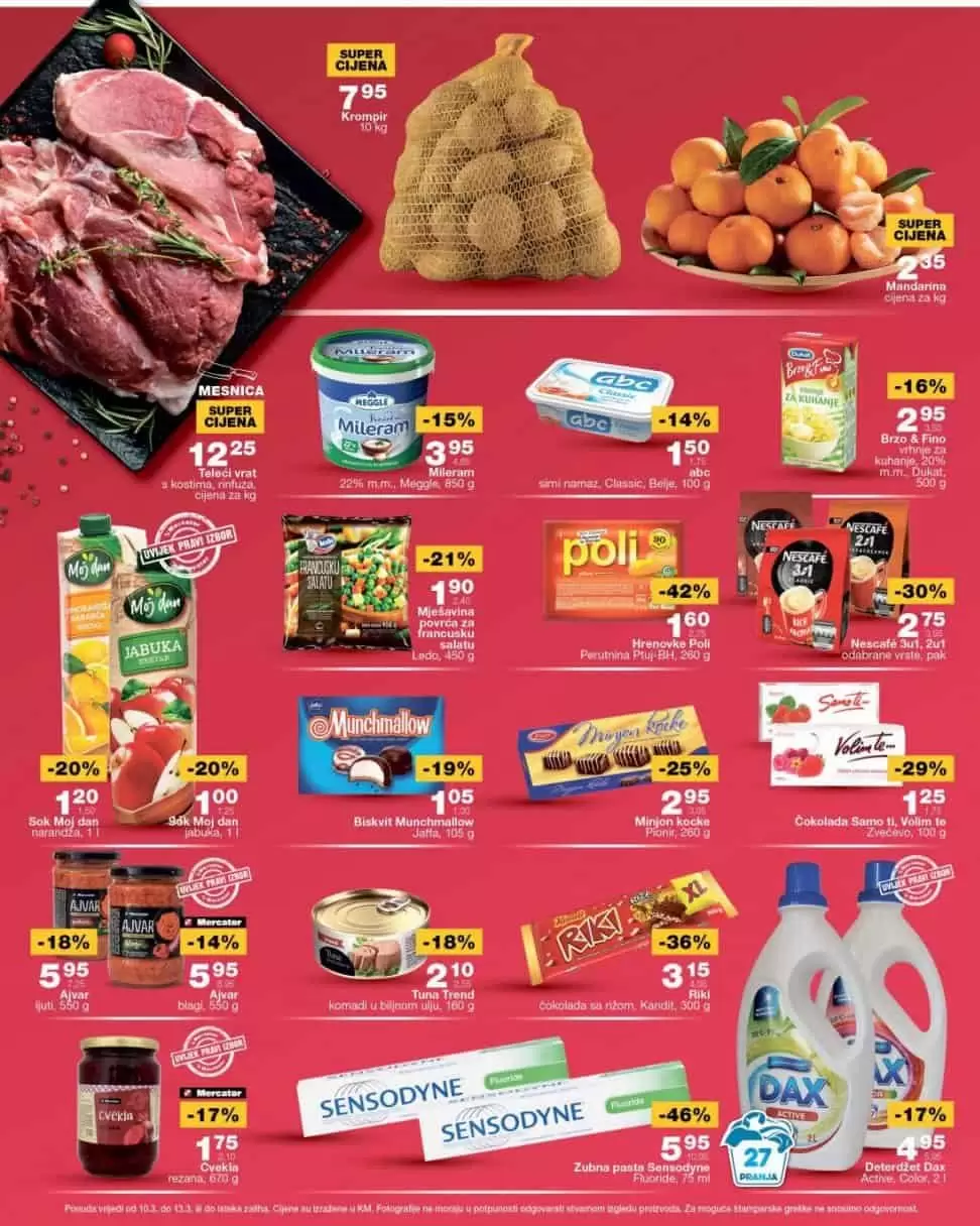 mercator vkend akcija donosi nam super sniženje na odjelima prehrane i hemije. Uštedite i do 50% na odabranim artklima.