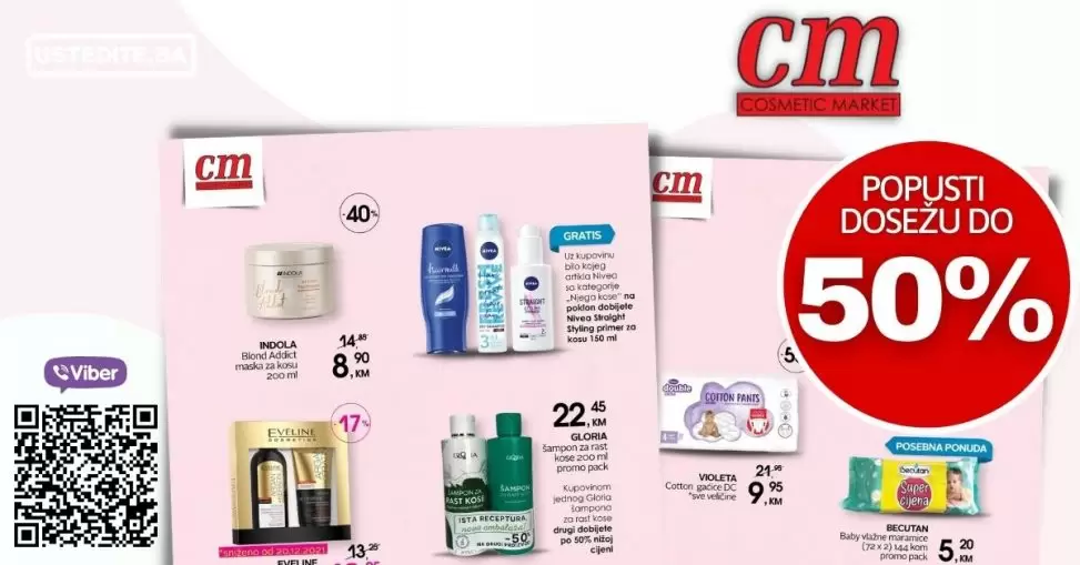 cm nam donosi specijalni popust i do 50% na odabrani asortiman. Odaberite vitamne, pelene za bebe ili keksice uz uštedu od c3ak 50%. Na ovoj super ponudi pronaći ćete i ponude 1+1 gratis.