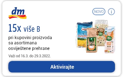 dm kuponi! Aktiviraj dm kupon za više bodova i veću uštedu! dm ACTIVE BEAUTY KARTICA donosi uštede!