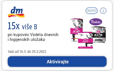 dm kuponi! Aktiviraj dm kupon za više bodova i veću uštedu! dm ACTIVE BEAUTY KARTICA donosi uštede!