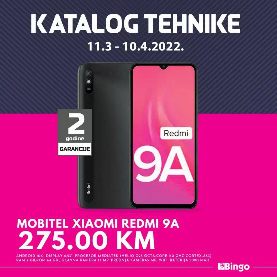 Bingo katalog tehnike donosi nam super cijene televizora, mobitela, usisivaca, ves masina, bijele ugradbene tehnike, frizidera. Bingo tehnika je pravi izbor za vas jer je idealan omjer cijene i kvalitete!
