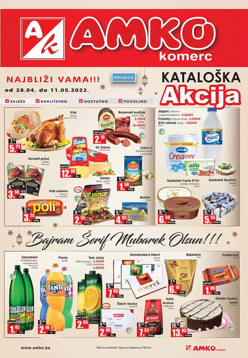 Amko kataloska akcija donosi nam sniženje hrane i kucne hemije!