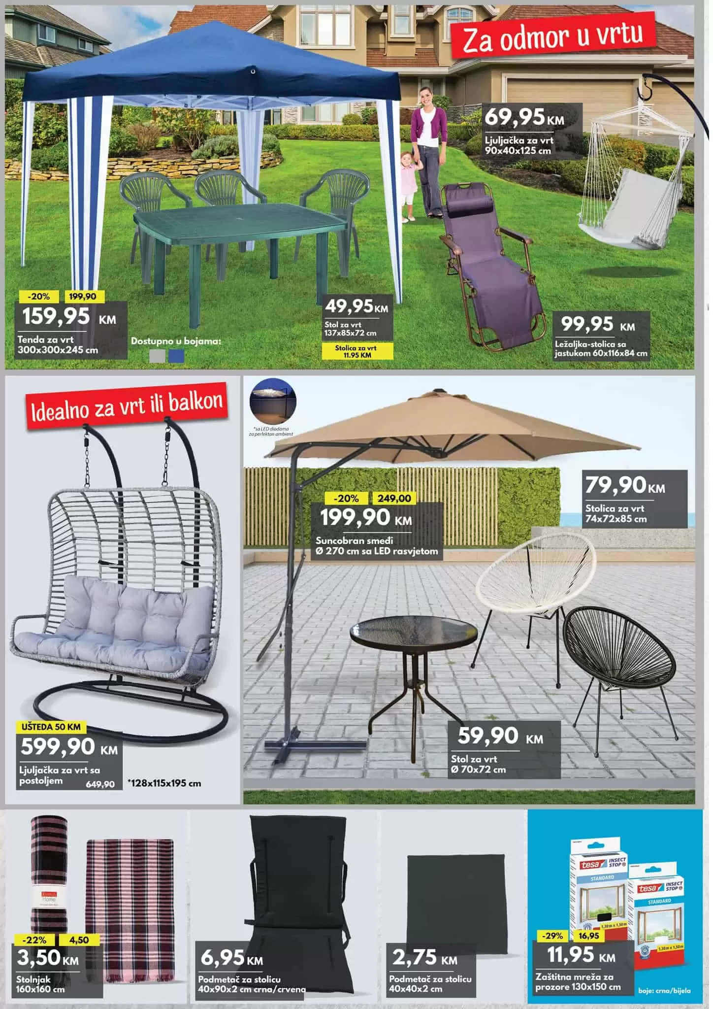 U potrazi ste za ljuljačkom za vrt il balkon? Bingo katalog nam donosi super ponudu: Ljuljačka za vrt, bijela samo 69,95 KMLjuljačka za vrt sa postoljem 599,90 KM