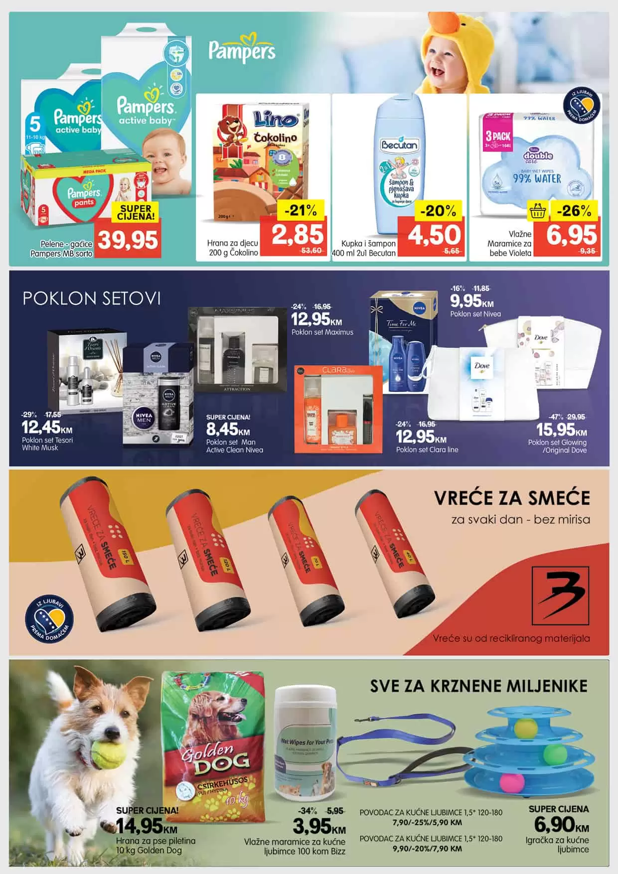 Bingo katalog donosi nam SENZACIONALNE cijene! Bingo kataloska akcija donosi nam popuste do 57%! Iskoristite akcijske cijene hrane, deterdzenata, pelena za bebu, prozvoda za njegu lica i tijela. 