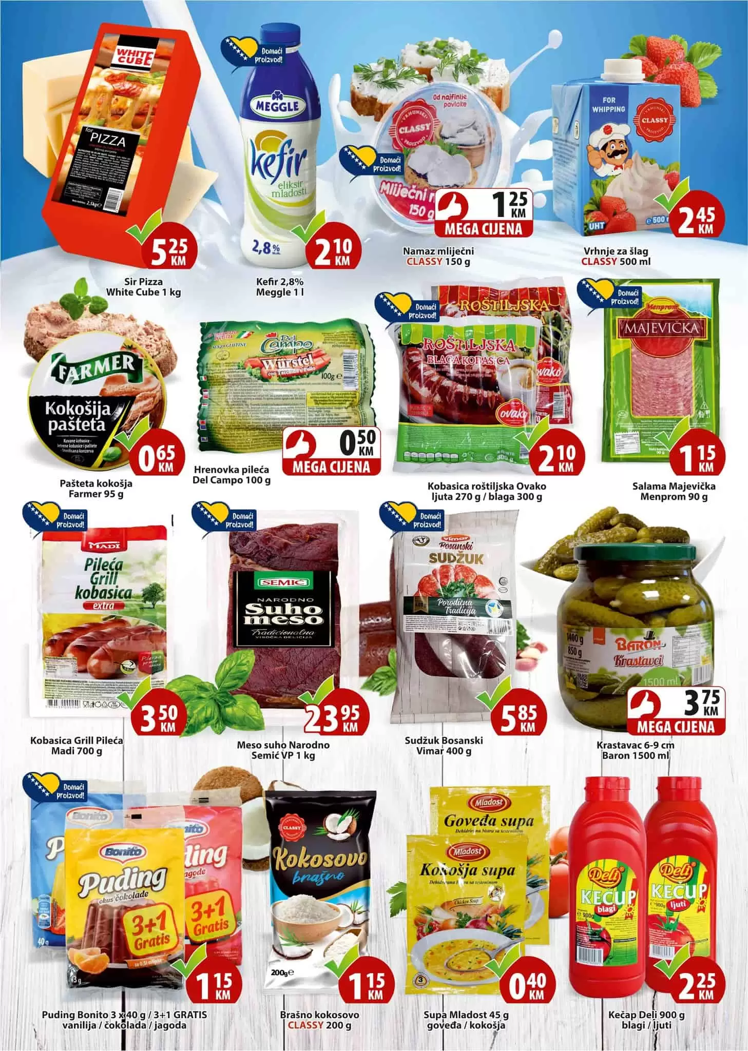 Mega Diskont kataloska akcija donosi nam akcijske cijene prehrambenih proizvoda, deterdzenata za ves, hrane za kucne ljubimce.