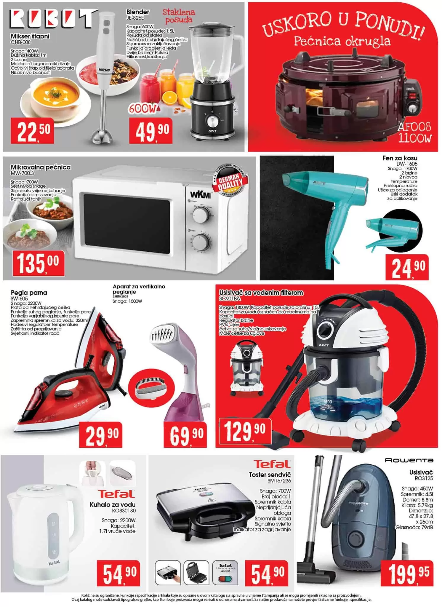 Sjajna ponuda u novom Robot katalog-u! Akcijske cijene hrane, kućne hemije, namještaja, bijele  ugradbene tehnike, odjeće... Pogledajte i uštedite! Robot kataloška akcija 31.03-17.04.2022. godine!