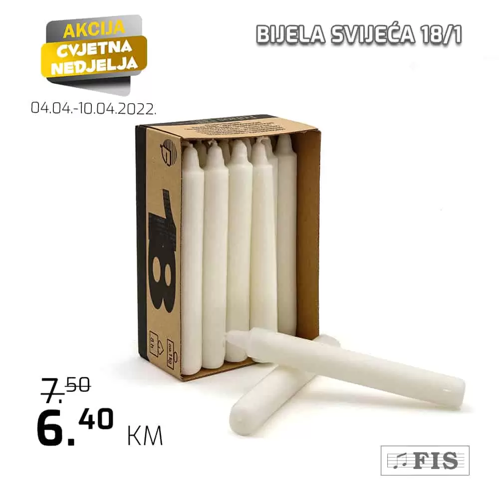 Povodom blagdana Cvjetna nedjelje u FIS prodajnim centrima potražite posebnu ponudu i popust od 15% na asortiman lampiona, umjetnih buketa i svijeća.
