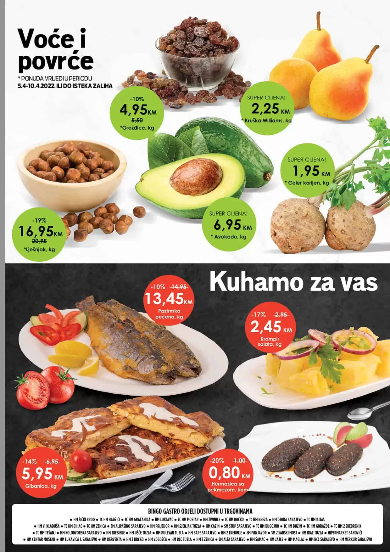 Bingo katalog donosi nam SENZACIONALNE cijene! Bingo kataloska akcija donosi nam popuste do 57%! Iskoristite akcijske cijene hrane, deterdzenata, pelena za bebu, prozvoda za njegu lica i tijela.