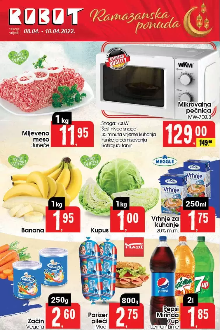 Robot vikend akcija donosi nam niske cijene! U ovom Robot katalogu pronadjite akcijske cijene hrane, kucne hemije!