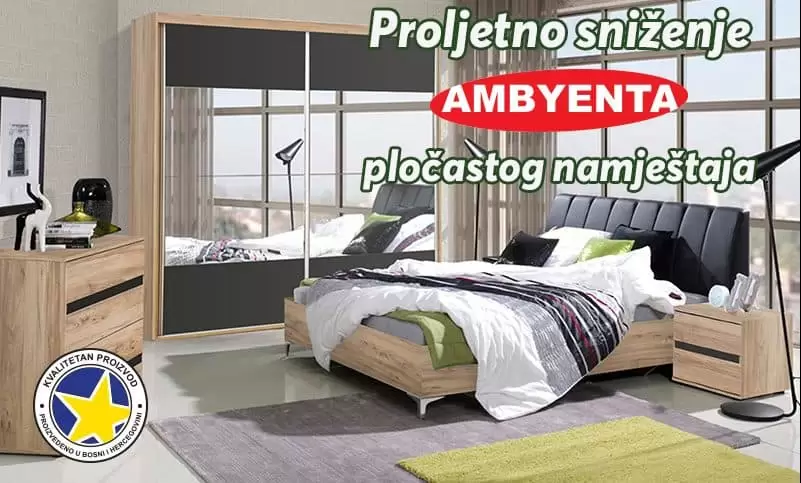 Proljetno sniženje Ambyenta namještaja! Cipelari su sniženi -20%, regali -16%, Predoblja -17%! Ostavarite i super popuste na kuhinje, spavaće sobe, dječije sobe, ormare, police, klub stolove..